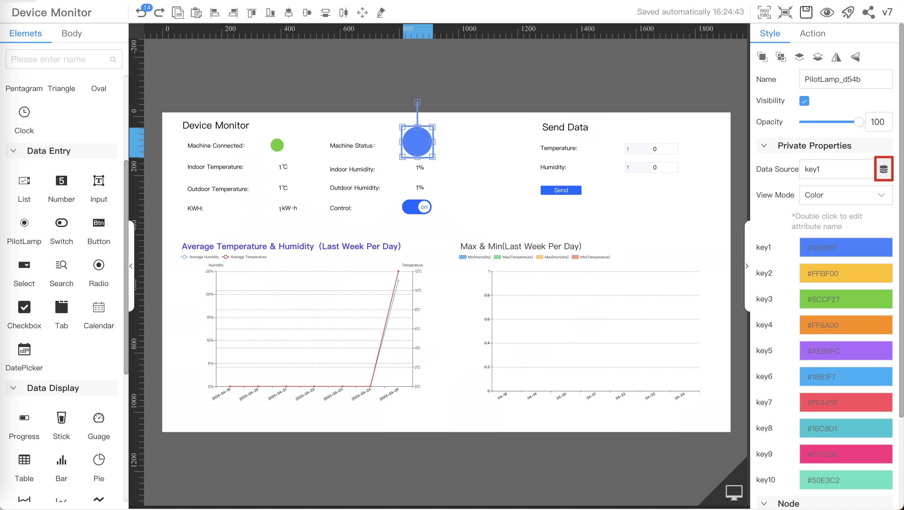 Device page data source config