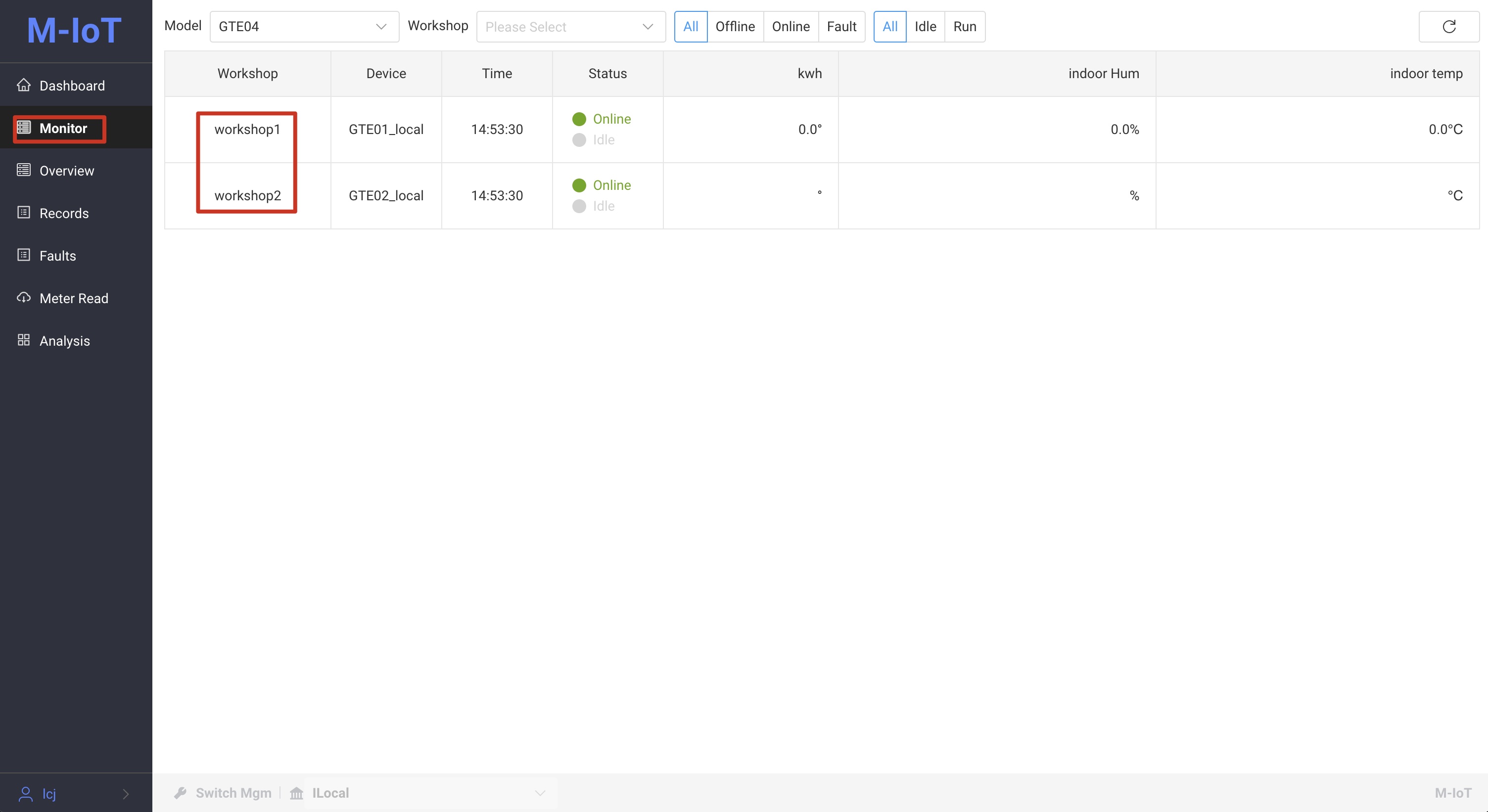 Device monitoring